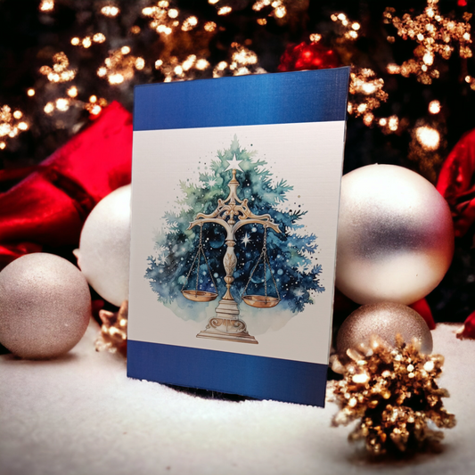 Holiday Blue Justice Greeting Card