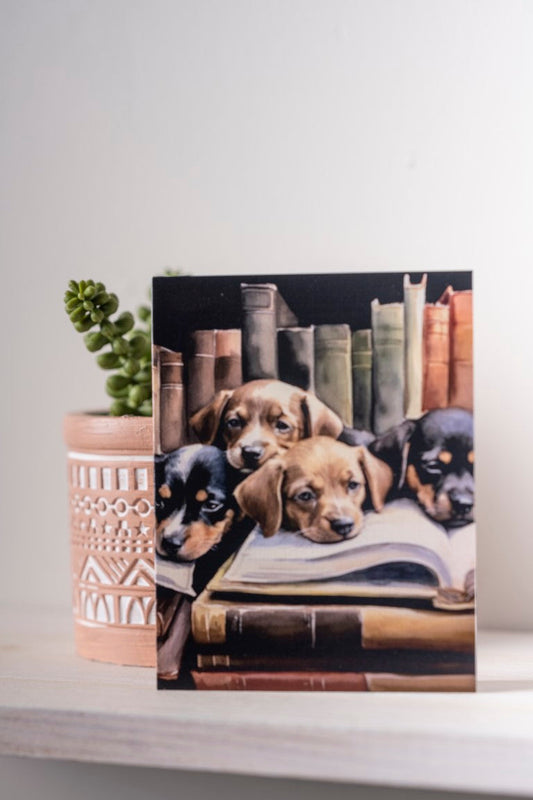 Puppies in Law Note Cards Set