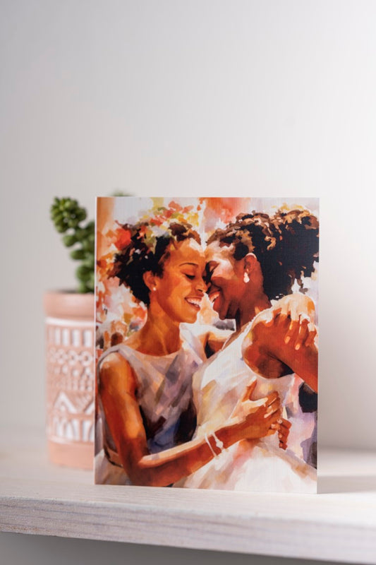 Two Brides, One Love Note Card